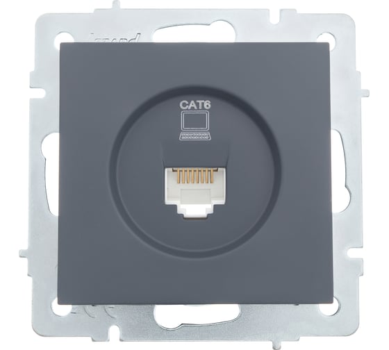 Изображение товара Компьютерная розетка Lezard VESNA графит 140 742-3488-140