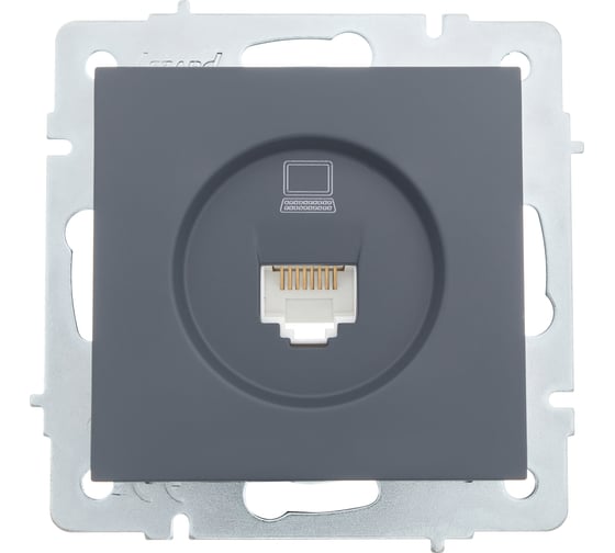 Изображение товара Компьютерная розетка Lezard VESNA графит 742-3488-139