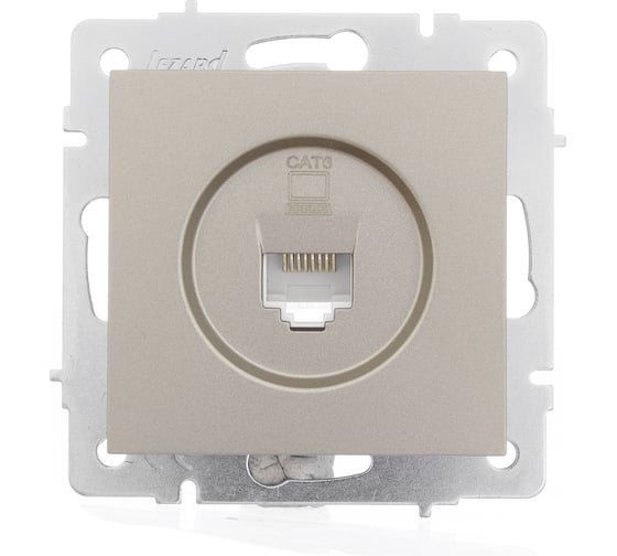 Изображение товара Компьютерная розетка Lezard VESNA титан 140 742-3788-140