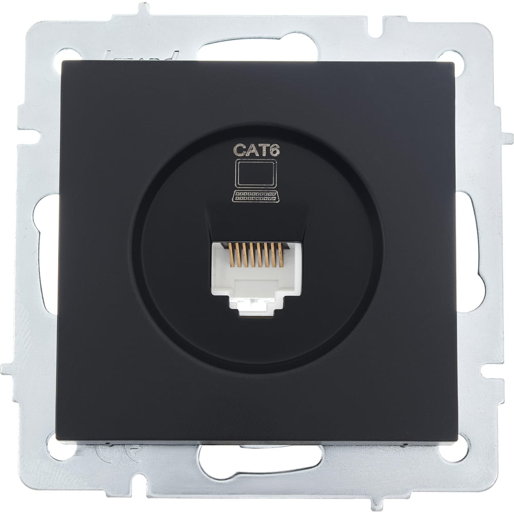 Изображение товара Компьютерная розетка Lezard VESNA черный бархат 140 742-4288-140