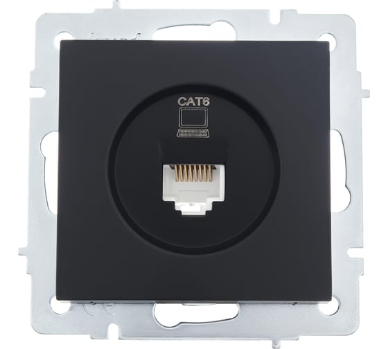 Изображение товара Компьютерная розетка Lezard VESNA чёрный бархат 140 742-4288-140