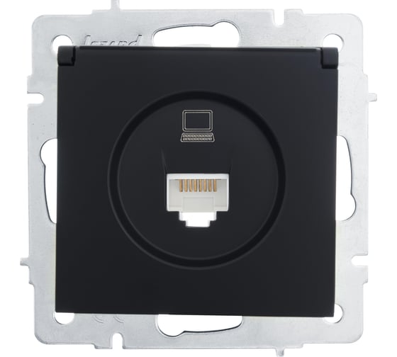 Изображение товара Компьютерная розетка Lezard VESNA чёрный бархат 742-4288-139