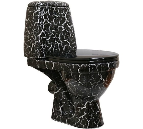 Изображение товара Унитаз-компакт Rosa Премьер чёрный кракелюр Вн УнПчк15
