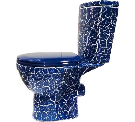 Изображение товара Унитаз-компакт Rosa Рио синий кракелюр Вн УнСкр99