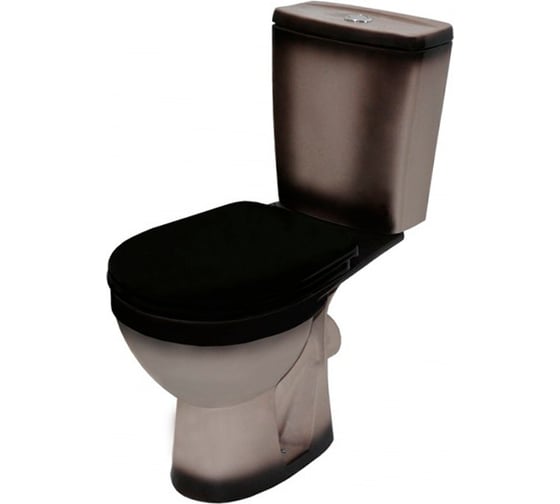 Изображение товара Унитаз-компакт Rosa Рио черный декор Вн УнЧ314