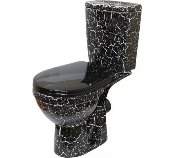 Изображение товара Унитаз-компакт Rosa Рио черный кракелюр Вн УнЧк199