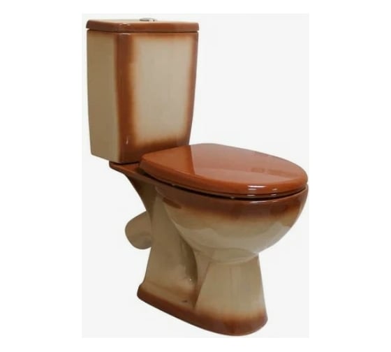 Изображение товара Унитаз-компакт Rosa Уют коричневый декор Вн УкУкд16