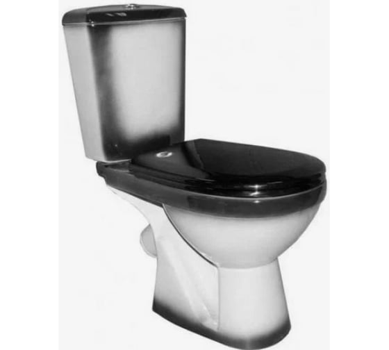 Изображение товара Унитаз-компакт Rosa Элегант чёрный декор Вн УнЧ02
