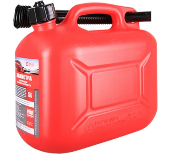 Изображение товара Канистра 5 л, красная для топлива в комплекте с крышкой и лейкой 3ton 55297