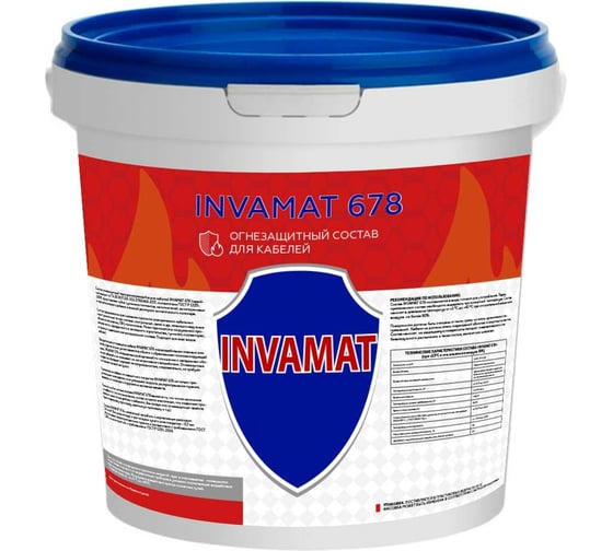 Изображение товара Огнезащитный состав для кабелей INVAMAT 678 белый 20 кг 1029