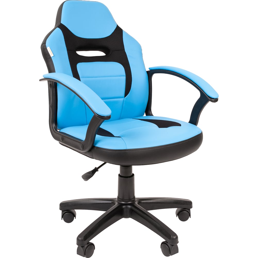 Изображение товара Детское кресло CHAIRMAN Kids 110 экопремиум черное/голубое 00-07049366