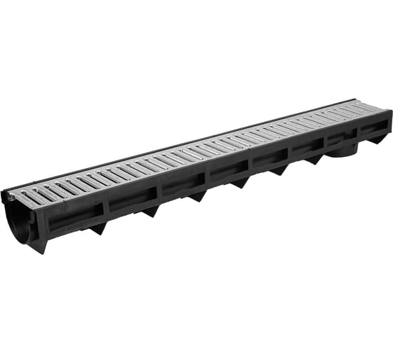 Изображение товара Лоток Aquastok AQUA-TOP DN90 H100 A15 1000x135x100 с оцинкованной решеткой (комплект) (1091н) 549068