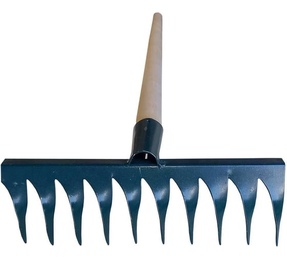 Изображение товара Грабли ООО Агростройлидер 10-ти зубые витые с черенком 1200 мм в сборе САД-08.03.1