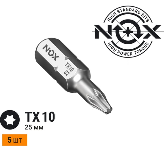 Изображение товара Бита COREBIT TX10х25 мм, С6.3, 5 шт, бокс NOX 332310-5B