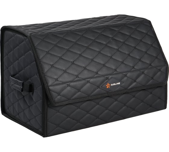 Изображение товара Органайзер-саквояж в багажник Airline стеганный ромб, черный ADSO003