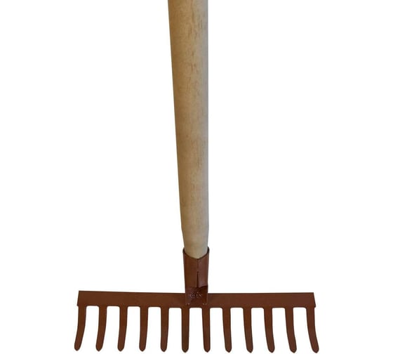 Изображение товара Грабли ООО Агростройлидер 12-ти зубые прямые с черенком в сборе, L=1,5 м САД-08.11.11