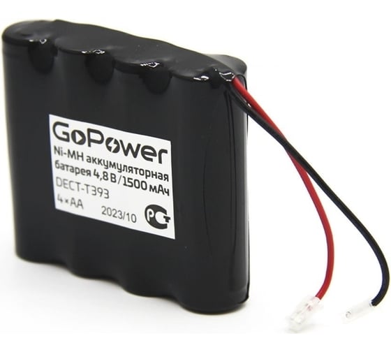 Изображение товара Аккумулятор для радиотелефонов T393 PC1 NI-MH 1500mAh GoPower 00-00015313