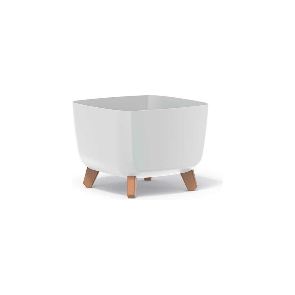 Изображение товара Кашпо на ножках Prosperplast DGQL300 S449 GRACIA квадратное 29х29х22 см белое