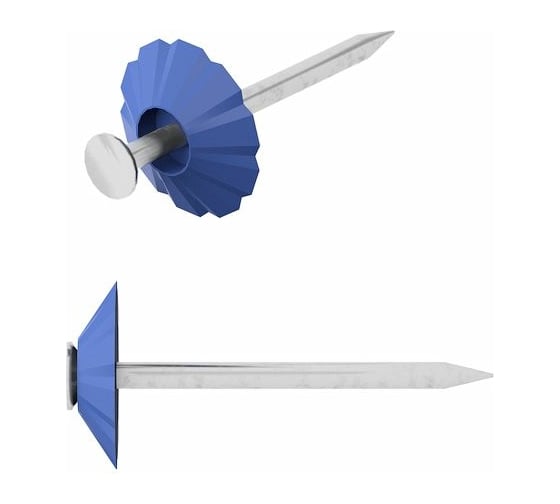 Изображение товара Декоративные гвозди STARFIX 1,8x32 мм, синяя шляпка, 100 шт. SMZ1-39400-100