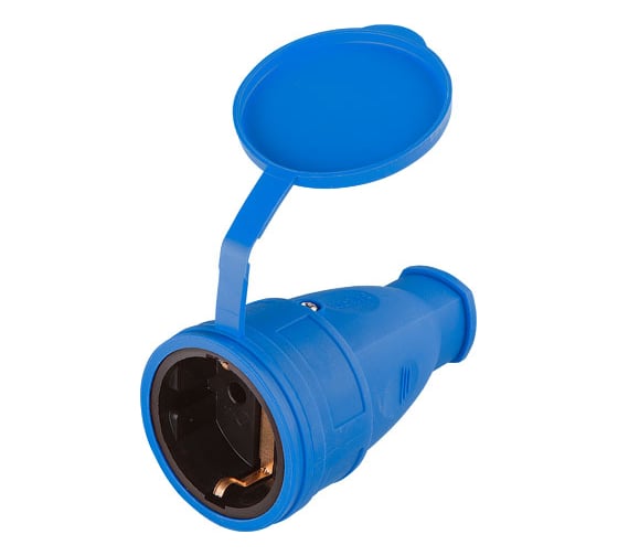 Изображение товара Переносная розетка ЮПИТЕР 16А 250В с заземлением синяя JP7601-05