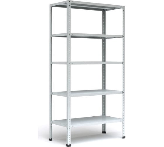 Изображение товара Стеллаж ООО ФУРАМА СТФЛ 1800x1000x400 мм, 5 полок, серый СТФЛ181040-5