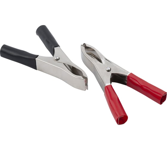 Изображение товара Зажимы "крокодилы" AUTOVIRAZH 50А 100мм 2шт(красный+черный) AV-010203