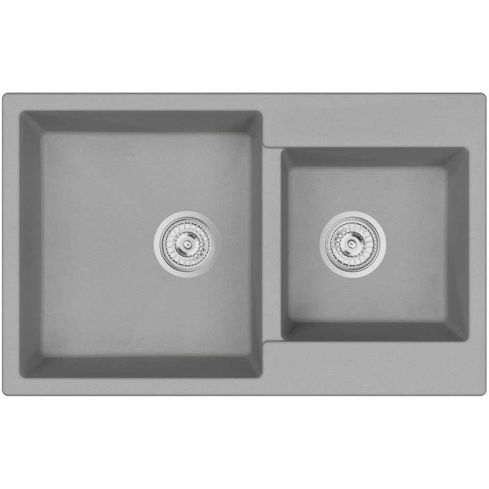 Изображение товара Кварцевая мойка EMAR EMQ-2800.Q Оникс 2 чаши врезная серия Quartz