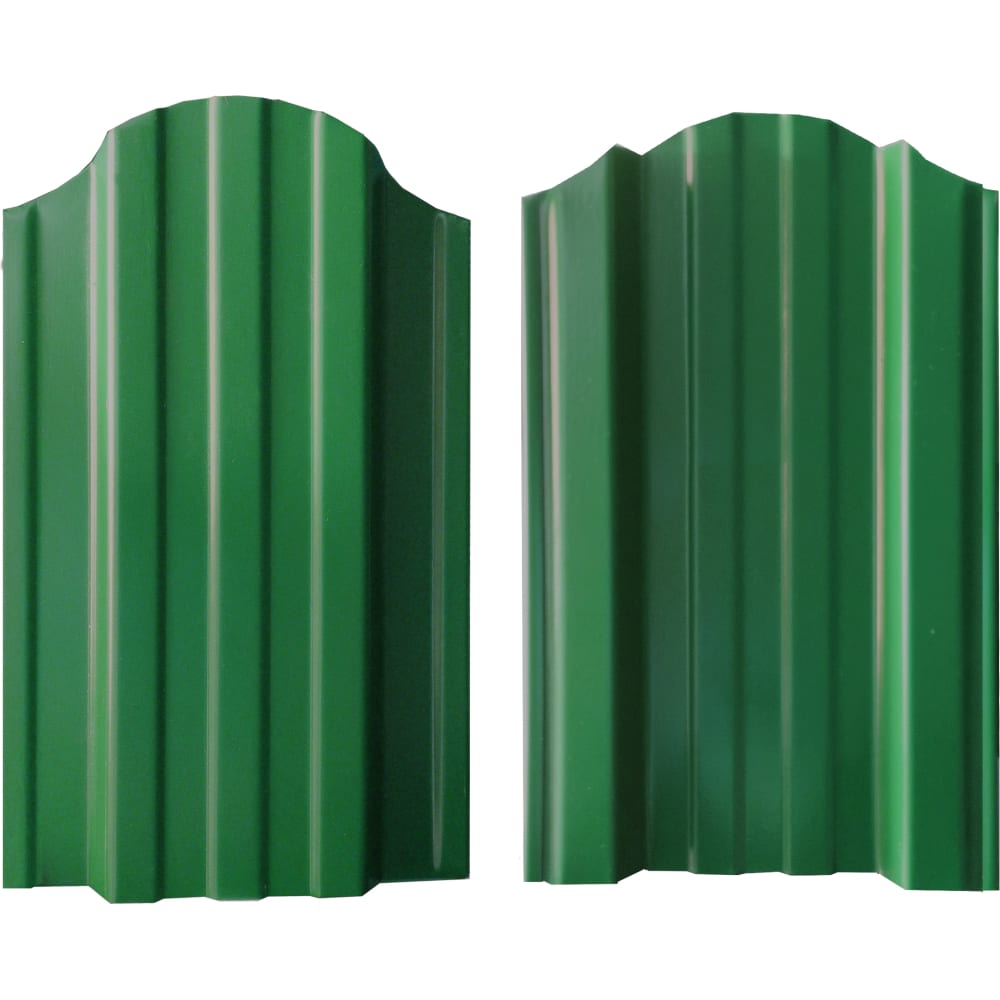 Двусторонний фигурный металлический штакетник ВОЛЯ штакетник металлический м ф а 0 45 мм 2 м зеленый мох