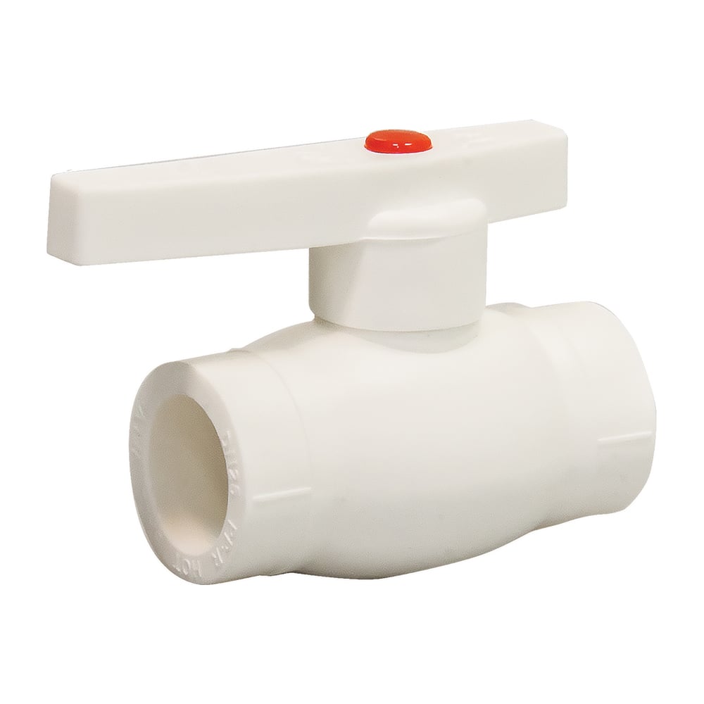 Изображение товара Шаровой кран СТМ PP-R DN 50 с пресс-соединением белый рычаг