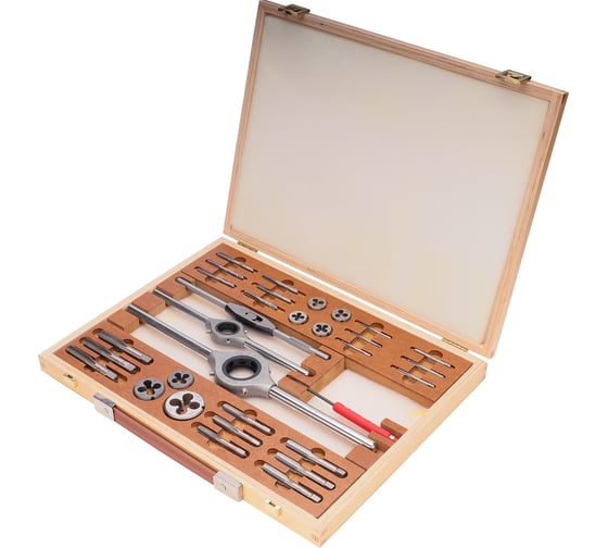 Изображение товара Набор метчиков и плашек Bucovice Tools M3-M12 HSS 34пр 340128