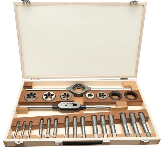 Изображение товара Набор метчиков и плашек Bucovice Tools UNC 1/2-1.0, 115CrV3, 24пр 315200