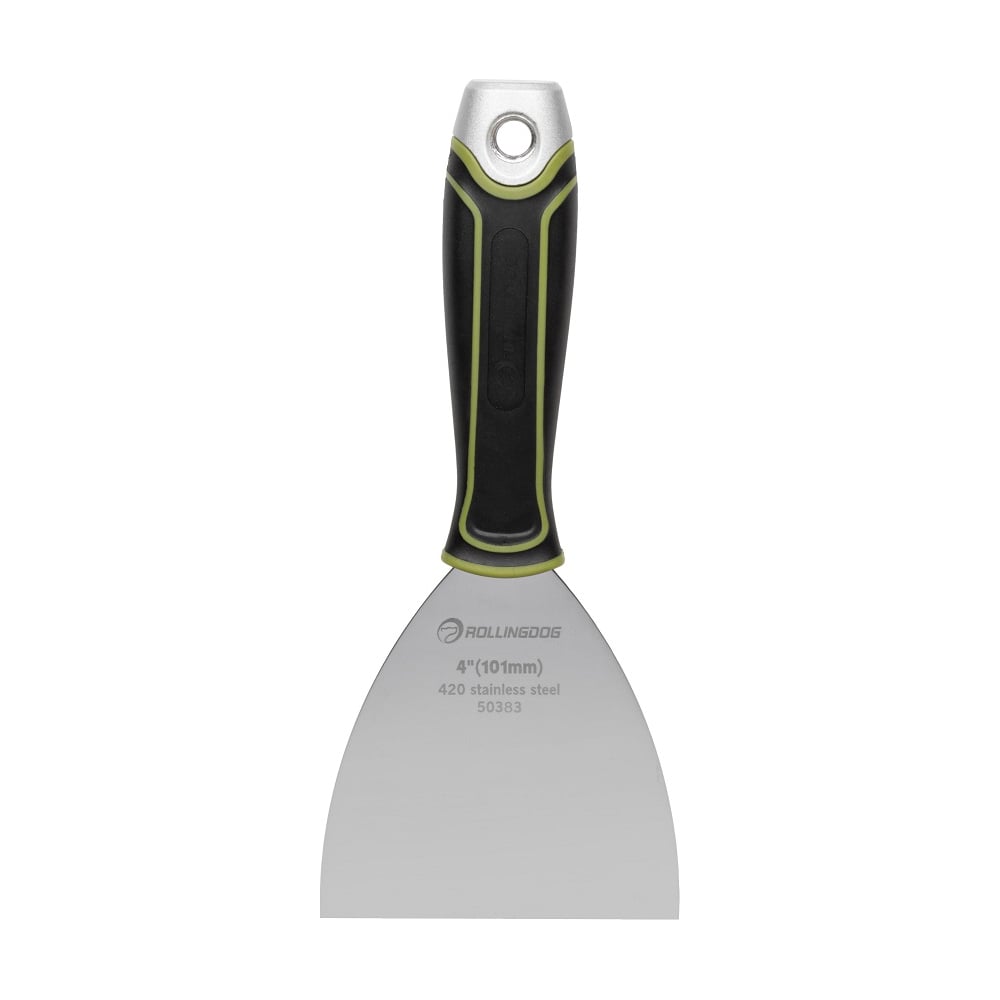 Изображение товара Малярный строительный шпатель ROLLINGDOG Joint knife из нержавеющей стали, 101 мм., ультра-гибкое лезвие, металлический наконечник 50383 Изображение товара Малярный строительный шпатель ROLLINGDOG Joint knife из нержавеющей стали, 101 мм., ультра-гибкое лезвие, металлический наконечник 50383