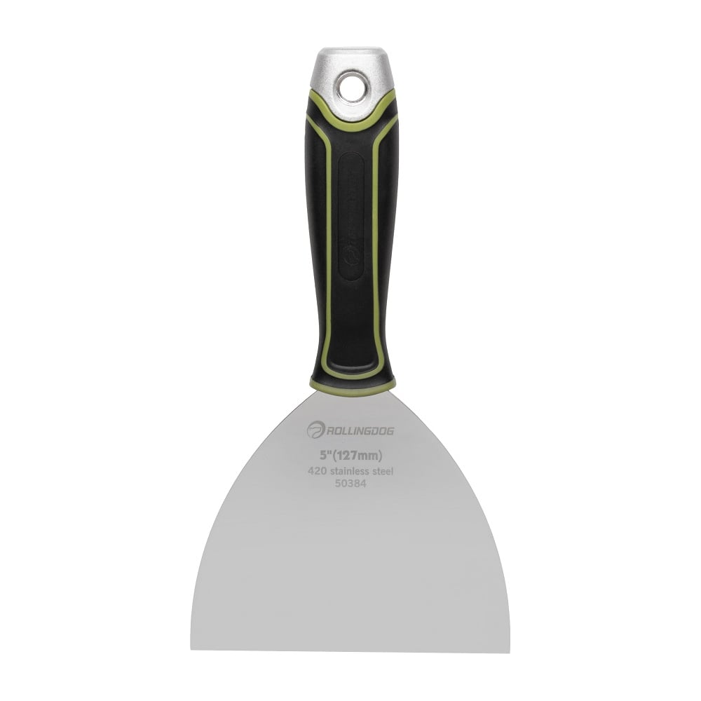 Малярный строительный шпатель ROLLINGDOG Joint knife из нержавеющей стали, 127 мм., ультра-гибкое лезвие, металлический наконечник 50384