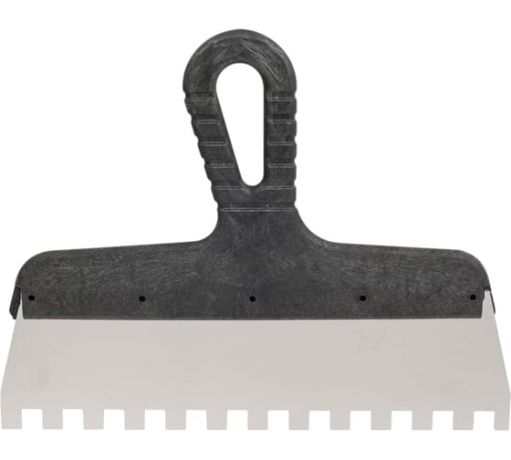 Изображение товара Фасадный зубчатый нержавеющий шпатель ВОЛАТ 250 мм зуб 10x10 мм 35050-2510