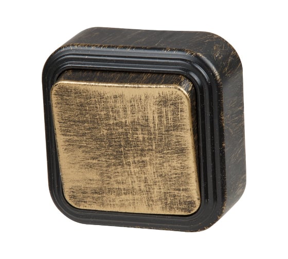 Изображение товара Выключатель ЮПИТЕР одноклавишный наружный Стандарт бронзовый JP7413-01