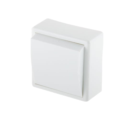 Изображение товара Выключатель ЮПИТЕР одноклавишный наружный Эконом белый JP7421-01