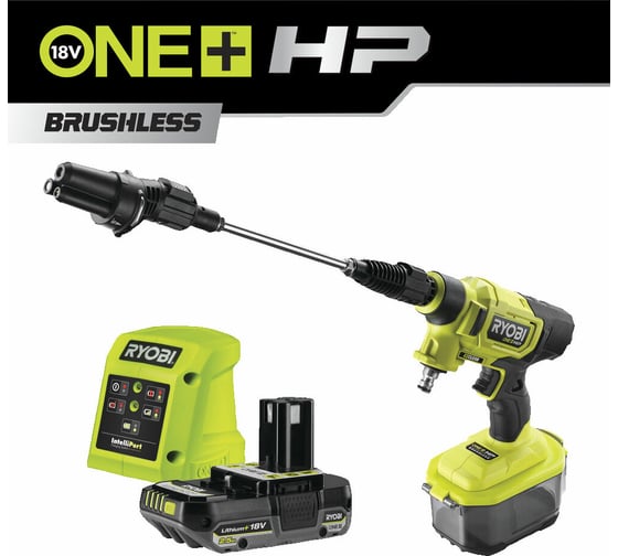 Изображение товара Бесщеточный моечный пистолет Ryobi ONE+ 18В RY18PWX41A-125 5133005545