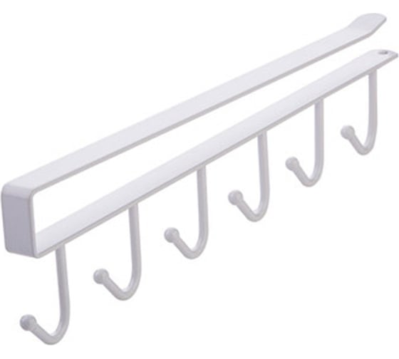 Изображение товара Держатель ZDK Homium, 6 крючков, белый 371564БЕЛЫЙ