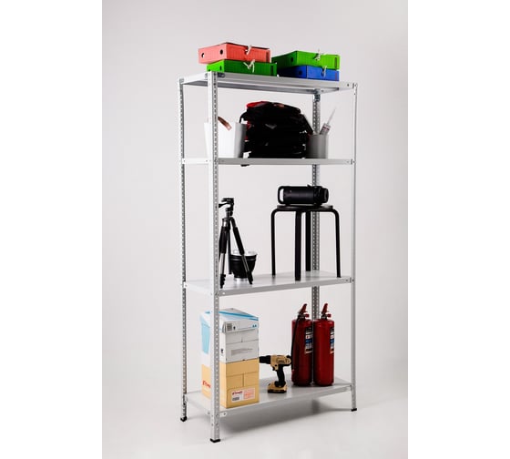 Изображение товара Стеллаж ООО ФУРАМА СТФЛ 1800x1000x700 мм, 4 полки, серый СТФЛ181070-4