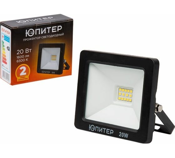 Изображение товара Светодиодный прожектор ЮПИТЕР JP1220 20 Вт 6500K JP1220-20