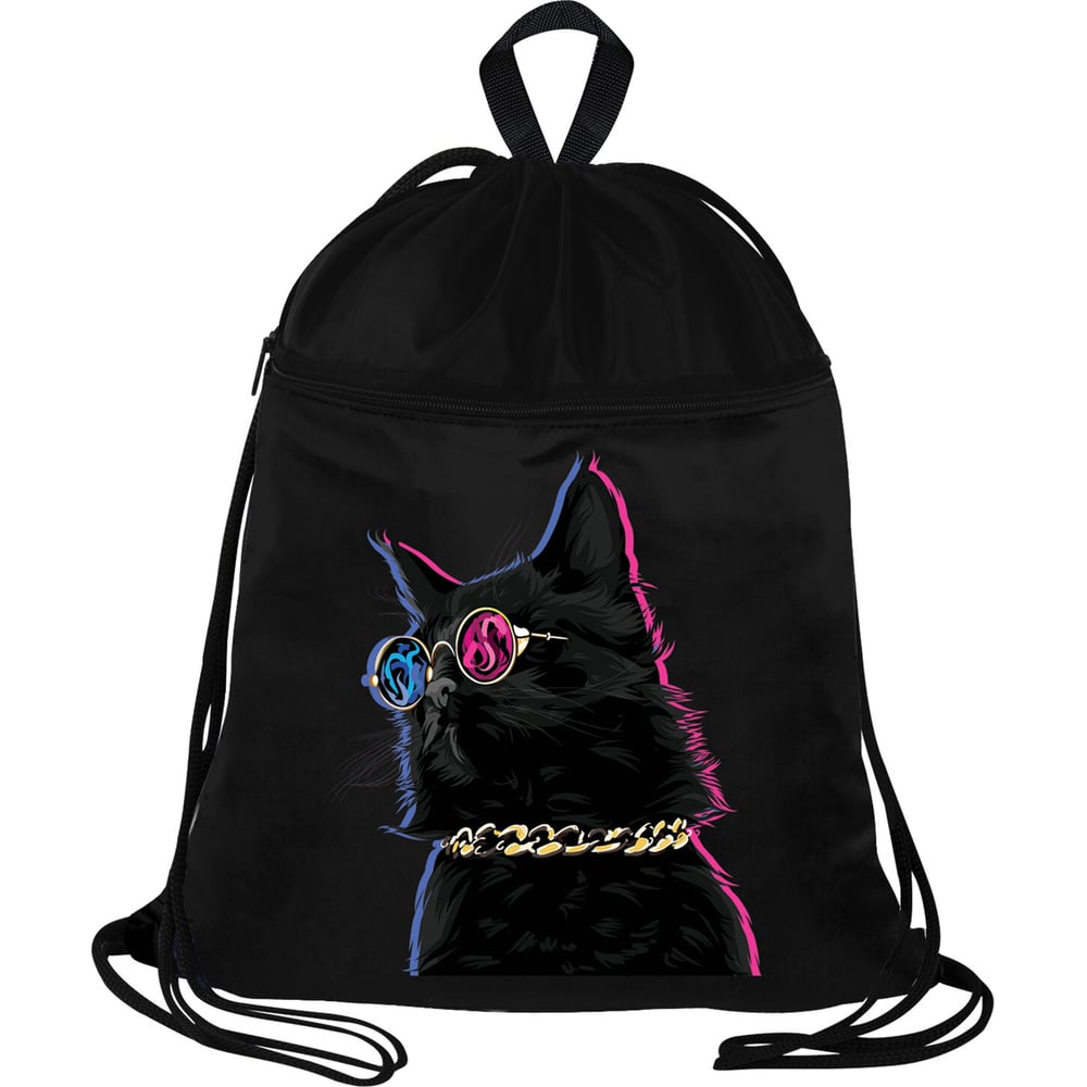 Изображение товара Мешок для обуви с петлёй BRAUBERG карман на молнии, полиэстер, 47x37 см, "Movie time", 270910