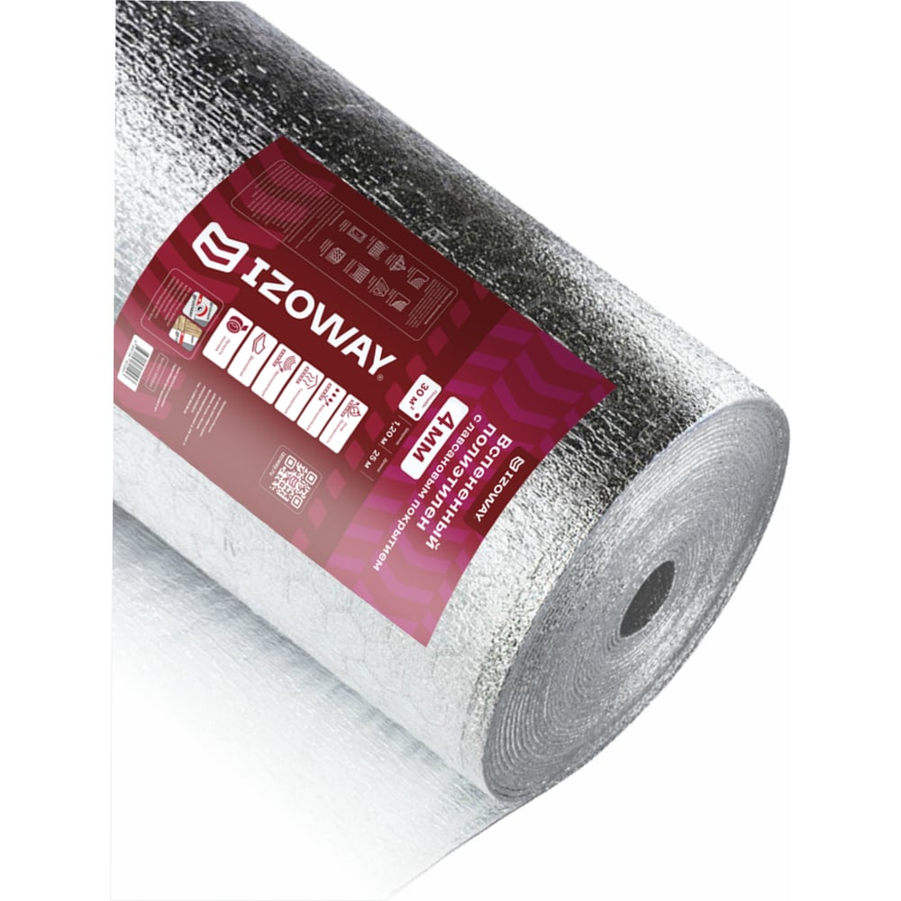 Изображение товара Лавсан Izoway PM Стандарт 4 мм 1,2x25 м теплоизоляционный материал