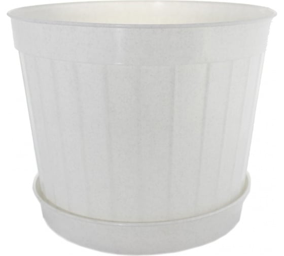 Изображение товара Кашпо Ангора КЛАССИК №11 19 л, с поддоном, мраморное А5111мр