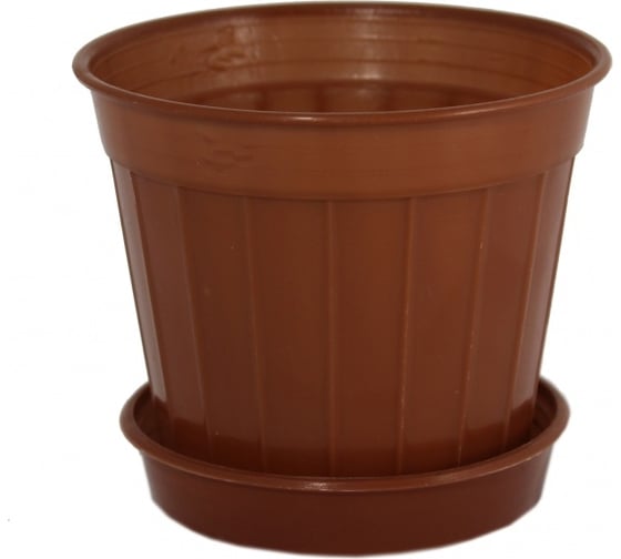Изображение товара Кашпо Ангора КЛАССИК №2 0.5 л, с поддоном, терракотовое А5120тр