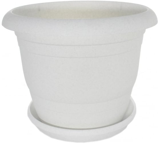 Изображение товара Кашпо с поддоном Ангора ТОПРАК 23 л, мраморное А5260мр