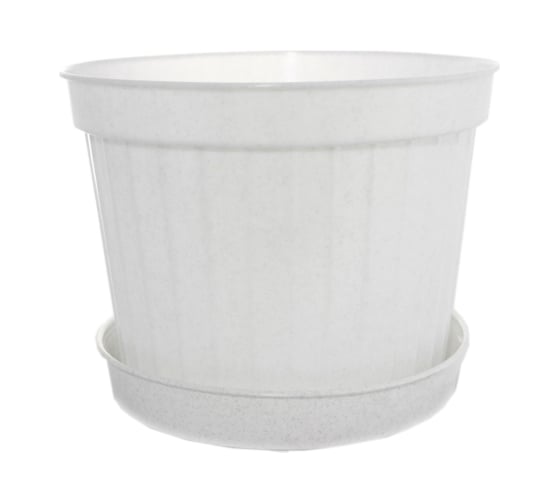 Изображение товара Кашпо Ангора КЛАССИК №9 6.5 л, с поддоном, мраморное А5190мр