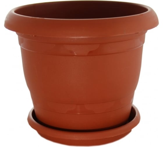 Изображение товара Кашпо Ангора ТОПРАК 1.8 л, с поддоном, терракотовое А5210тр