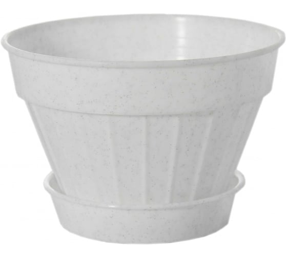 Изображение товара Кашпо Ангора ВИОЛЕТ КЛАССИК №2 0.5 л, с поддоном, мраморное А5113мр