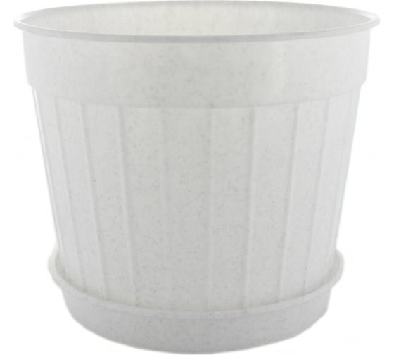 Изображение товара Кашпо Ангора КЛАССИК №7 4 л, с поддоном, мраморное А5170мр