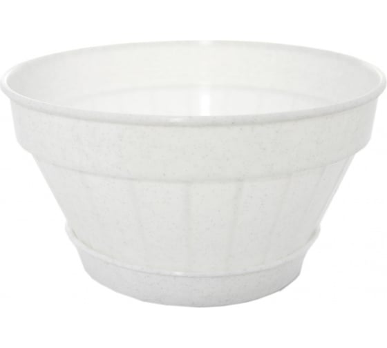 Изображение товара Кашпо Ангора ВИОЛЕТ КЛАССИК №6 2 л, с поддоном, мраморное А5115мр